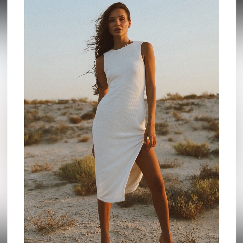 BARDOT White Midi Dress, Size 6